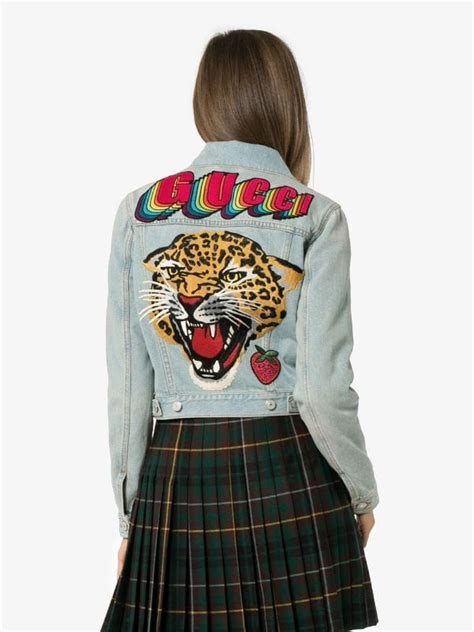 gucci diy patches|gucci jean jacket with patches.